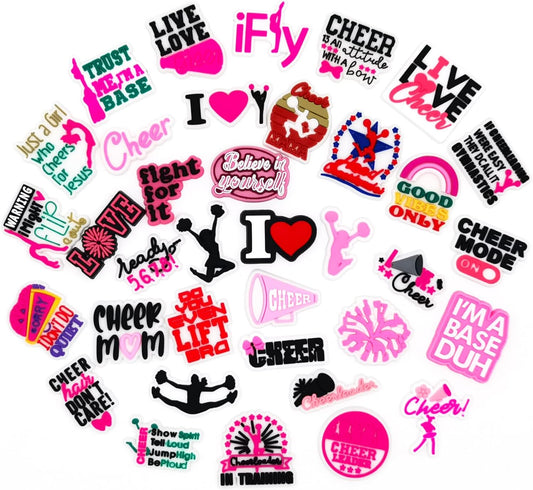 PVC Shoe Charms for Clog Sandals, USA Flag, Dancing, Cheerleading, DIY Shoe Decoration Charms, Party Favor